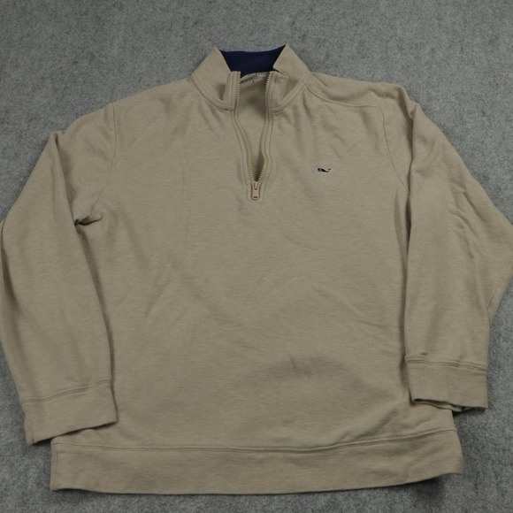 Vineyard Vines Pullover Mens Large Half Zip Sweater Whale Preppy Casual Outdoors - Picture 1 of 10